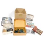 Warhammer sets, including Imperial Battle bunker, Orch Stronghold, painted figures, kit builds, etc.