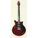 A Burns Brian May red special electric guitar, no.BHM3481, 99cm long., in Hiscox Liteflite outer cas