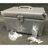A Swarovski silver crystal eagle, in full cut crystal, limited edition no. 4871/10000, boxed with ce
