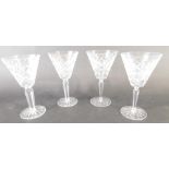 Various Waterford crystal, comprising four wine glasses, with bell shaped bowls. (4)