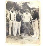 A 1960's signed black and white photograph of The Shadows, to include Hank Marvin, Bruce Welch, etc.