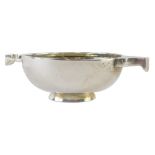 A Scottish silver two handed quaich, of plain circular form, marks rubbed, 12cm wide, 1.8oz.