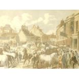 The Annual Horse Fair At Horncastle, book plate engraving, 23cm x 33cm and after Balmer, Hull bookpl