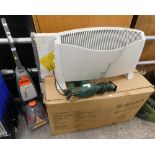 Upright carpet vac, radiator, two Garden Life Montrose recliner chairs etc. (a quantity)