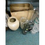 Various vases, glassware, glass jug, part tea service, etc. (a quantity)