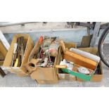 Various hand tools, chisels, saw, gauges etc., (a quantity)