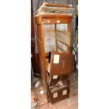 An early 20thC oak four drawer cabinet, 148cm high, 45cm wide, 58cm deep. (AF)