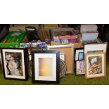 Various pictures, prints, etc., to include after Claude Monet, St Lazare, 22cm x 32cm, various pictu