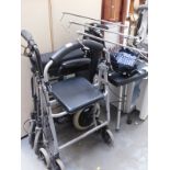 A group of mobility aides, to include folding wheelchair, walker, etc. (a quantity) Lots 1501 to 15