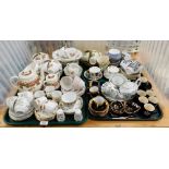 Various part tea and coffee wares, to include a set of six Limoges porcelain coffee cans and saucers