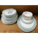 A Wedgwood Woodbury pattern part dinner service, to include breakfast bowls, oval meat plates, dinne