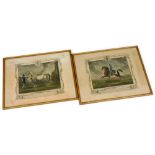 After Jane Seymour. A pair of equestrian prints, The Portraiture of Crab, late the property of the R