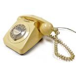 A GPO 746 telephone, in cream, bears number for Loughborough 842248.