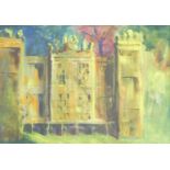 Celia Slack (20th/21stC). Hardwick Hall, acrylic, 35cm x 54cm, label for William Memorial Art Compet