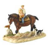 A Border Fine Arts figure group of figures on horseback, Riding to the Fair, 15cm high.
