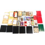 A stamp and postcard collection, Great Britain albums, First Day Covers, loose, etc. (1 box)