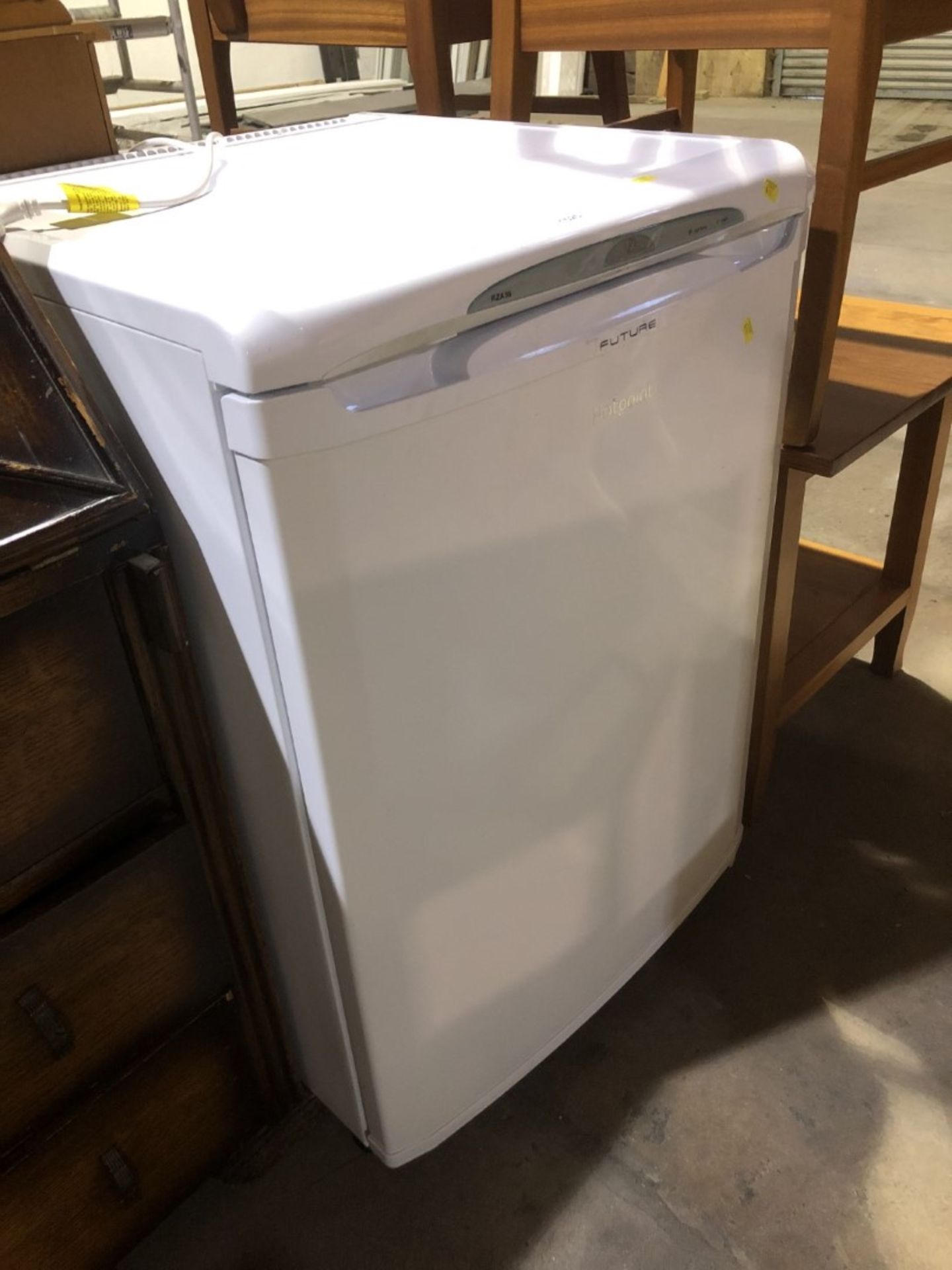 A Hotpoint Future freezer. This lot is available to view Tuesday 15th 10am to 4pm at our temporary o