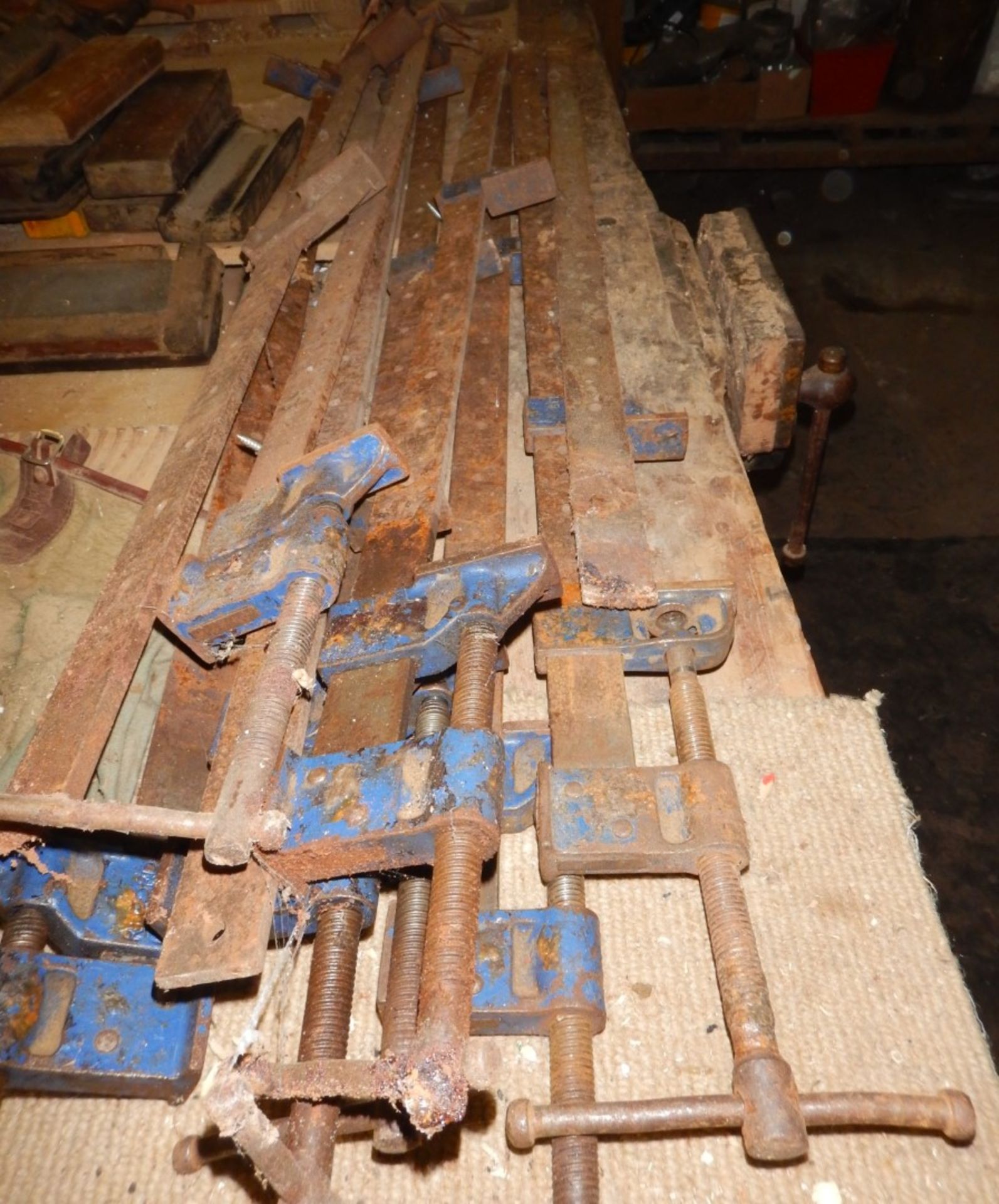 A collection of sash clamps. - Image 2 of 2