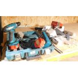 A Makita drill set and various nails. VAT is also payable on the hammer price of this lot.