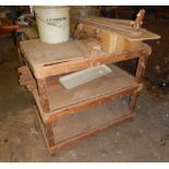 Three tier work bench, and sundry effects.