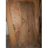 Walnut 'planks' including burr walnut longest 170cm. (3)