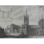 The Wenceslaus Hollar (17thC). Lincolnshire Cathedral, etching and three others similar. (4)