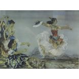 Sir William Russell Flint (1880-1969). Spanish Dancers, artist signed print, watermarked, E.C.L., 48