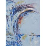 Q. Cica (20thC). Abstract splashes, oil on canvas, signed and dated (20)06, 29cm x 19cm.