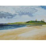 . F. 20thC School. Dunstanburgh Castle, no. 89, watercolour, 20cm x 28cm.