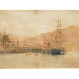 Arthur Henry Enock (1839-1917). Dartmouth 1896, watercolour, signed, titled and dated, 33cm x 52cm.