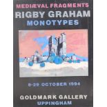 A Goldmark Gallery Uppingham poster, Medieval fragments, Rigby Graham Monotypes, 8-29 October 1994,