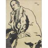 William Newzam Prior Nicholson (1872-1949). James Pride, portrait, block print, initialled and date