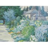 Maria Tuke-Sainsbury (1861-1947). Garden before house, watercolour, signed, attribution handwritten