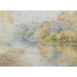 E. H. Griffiths (20thC). River landscape, watercolour, signed and dated 1990, 17cm x 23cm and two ot