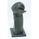 Edoardo Villa (1915-2011). Bronze male form sculpture, sculptures marks near base, 35cm high.