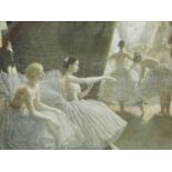 After Laura Knight. Ballet dancers, print, 43cm x 52cm.