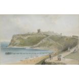 John Ramage (19thC). Scarborough, watercolour, signed and attributed to the mount, 9cm x 12cm.