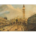 After Canaletto. Venice, print on canvas, 65cm x 94cm.