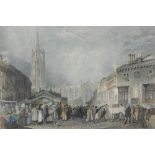 After Turner and Radcliffe. Louth, coloured etching book plate, 16cm x 23cm, various other prints, p