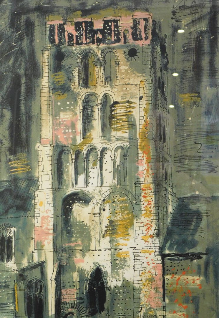John Piper (1903-1992). South Lopham Church, artist signed limited edition print, 57/70, with certif