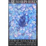 After Liz Shepherd. Soho Gallery poster. November 20th, 1981, 76cm x 55cm.