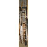 Various decorative bamboo ladders, a driftwood ladder, 172cm high, etc. Note: VAT is payable on the