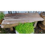 A reclaimed wood coffee table, 42cm high, the top 67cm x 112cm. Note: VAT is payable on the hammer