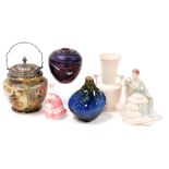 A group of ceramics and glass, including a Coalport Age of Elegance figure modelled as Evening at th