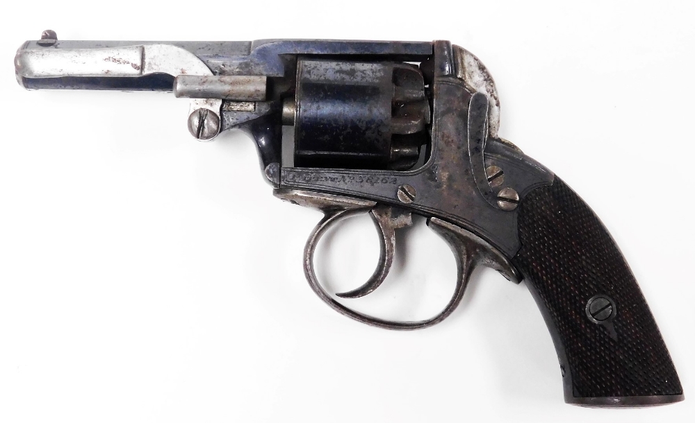 A Victorian double action percussion revolver, patent number 38162, together with a bullet mould, sh - Image 3 of 7