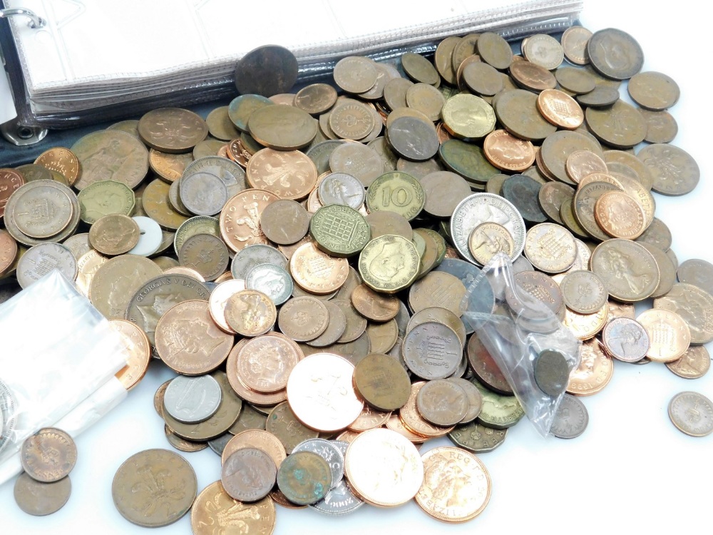 Georgian and later silver and copper coinage, including crowns, cartwheel penny, sixpences, shilling - Image 5 of 5