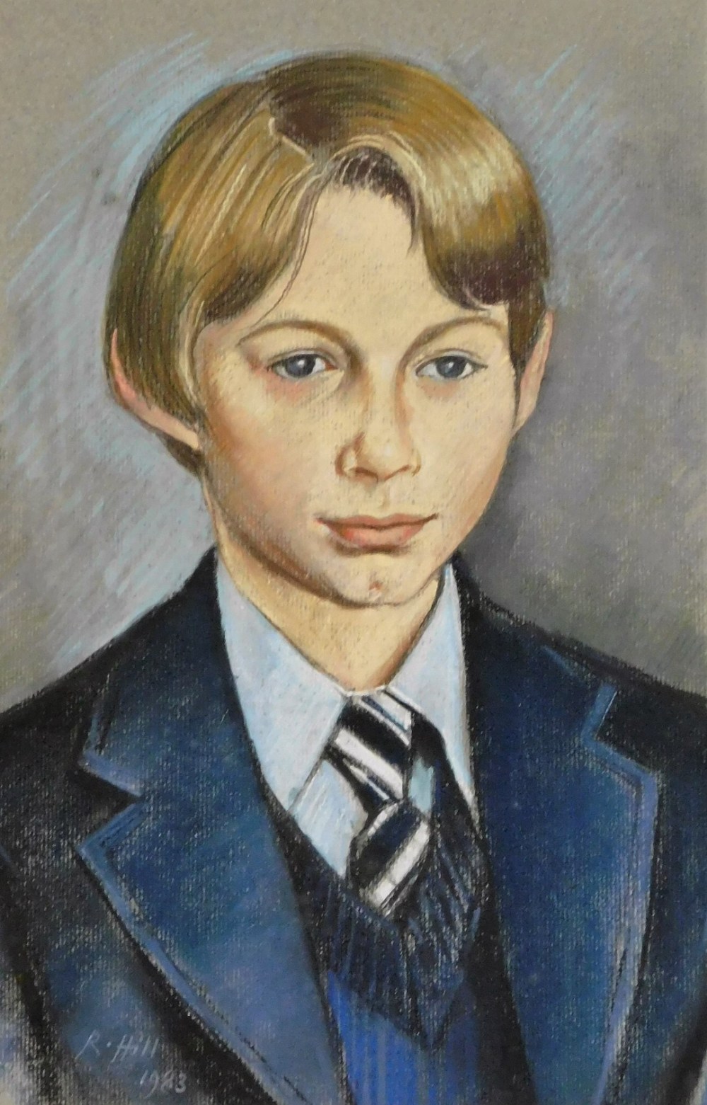 Various pictures, prints, etc., to include R. Hill, portrait study of a young boy in school uniform, - Image 9 of 9