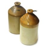 A Mowbray & Company Limited of Grantham two tone stone ware wine and spirit barrel, together with an