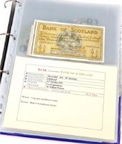 Banknotes of Scotland, including the Bank of Scotland, Commercial Bank of Scotland, Clydesdale Bank
