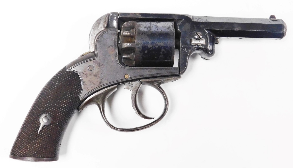 A Victorian double action percussion revolver, patent number 38162, together with a bullet mould, sh - Image 4 of 7